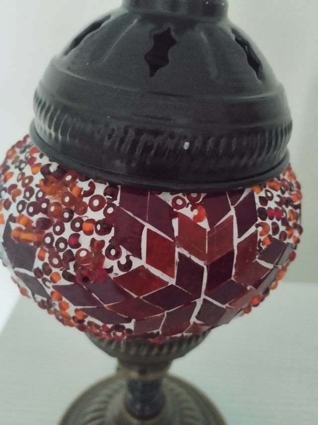 Lámpara Árabe Vidrio y Metal