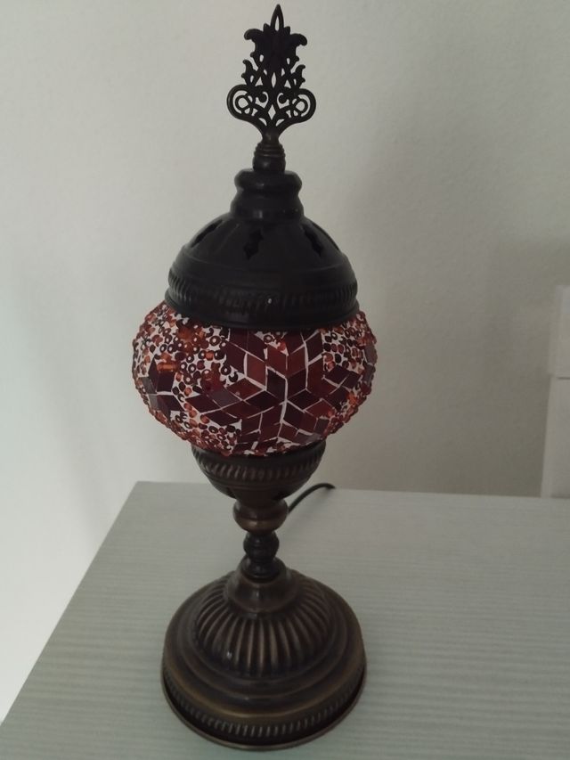 Lámpara Árabe Vidrio y Metal