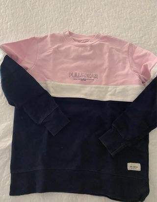 Sudadera Pull&Bear rosa y azul