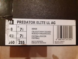 Botas Fútbol Adidas Predator AG LL Talla 41 1/3