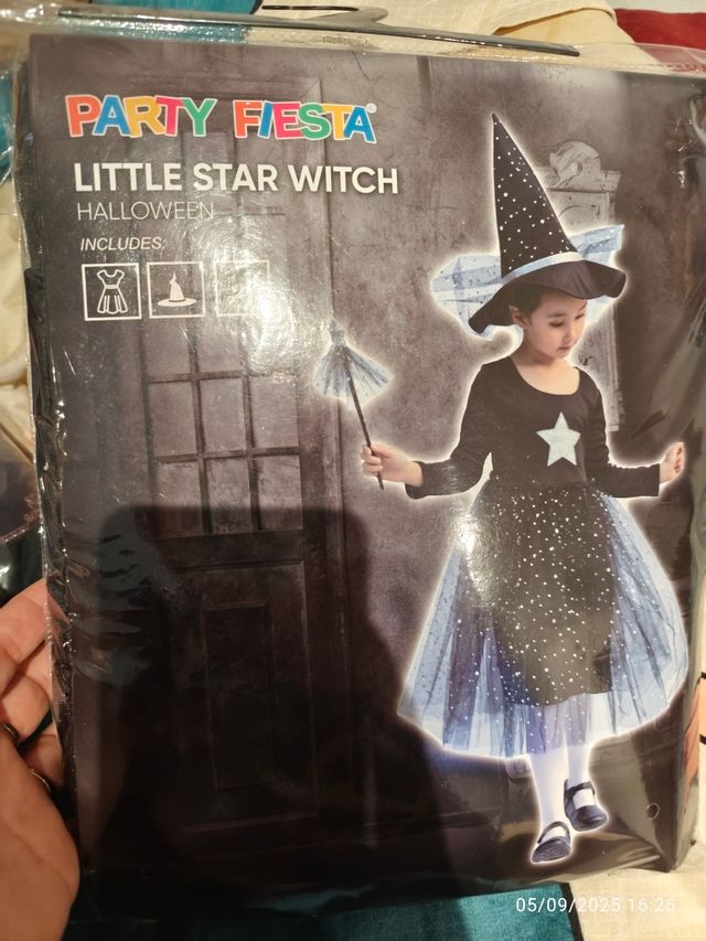 Disfraz Bruja Estrella Halloween Niña 10/12