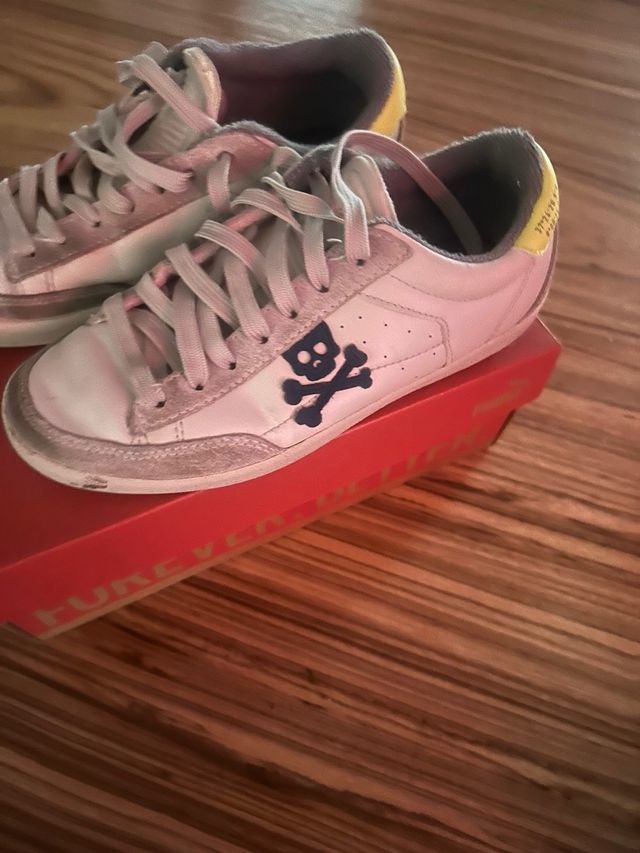 Scarpe Scalpers bianche e gialle