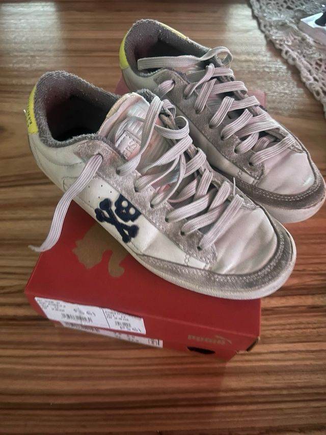 Scarpe Scalpers bianche e gialle