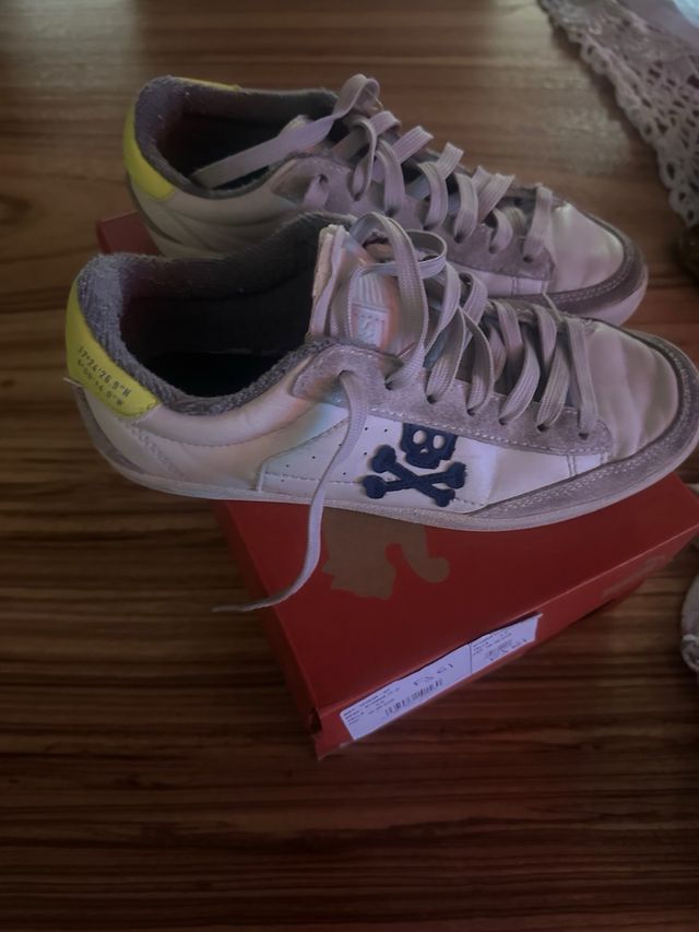 Scarpe Scalpers bianche e gialle