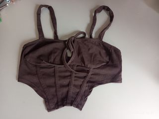 Top Corsé Negro con Tirantes