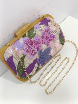 Bolso de fiesta / Clutch bordado floral