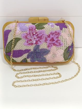 Bolso de fiesta / Clutch bordado floral