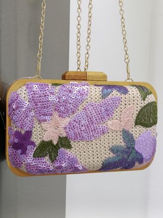 Bolso de fiesta / Clutch bordado floral