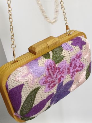 Bolso de fiesta / Clutch bordado floral