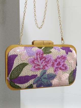 Bolso de fiesta / Clutch bordado floral