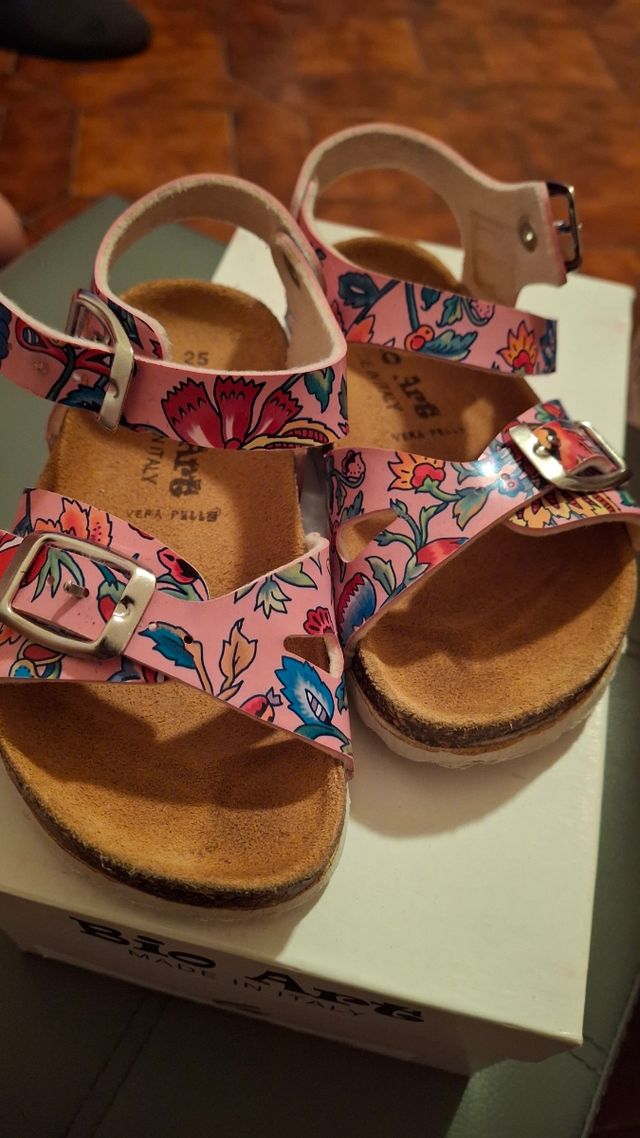 Sandali Bimbi BioArt Floreali Rosa n 25