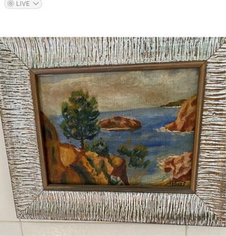 Dos cuadros de paisaje marino