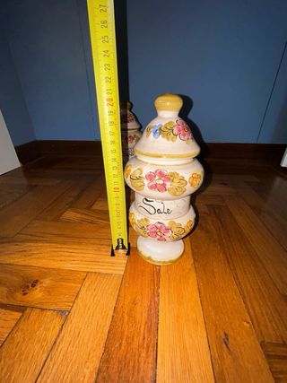 Tris barattoli vasi spezie ceramica