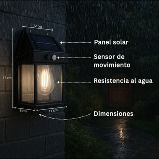 Farola Luz Solar Exterior Jardín Terraza Patio