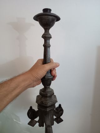 Pareja Candelabros Bronce 46cm