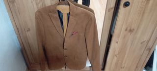 Chaqueta de ante marrón