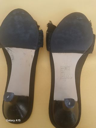 Sandalias Nine West Negras Tacón Bajo