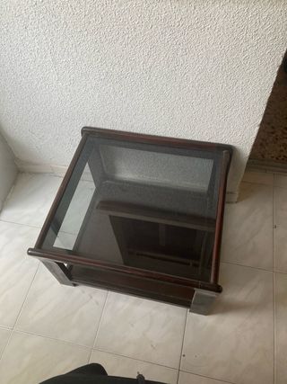 Mesa de centro madera y cristal