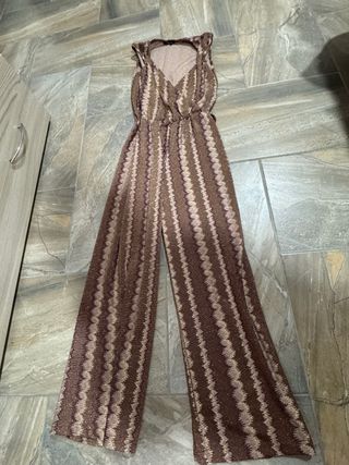 Tuta donna marrone e oro