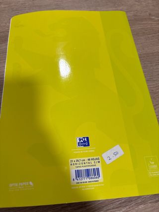 cuaderno Oxford de raya 