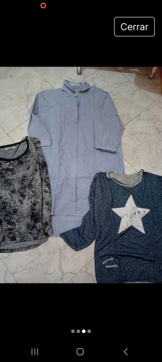 Lote de 3 prendas: sudaderas y camisa