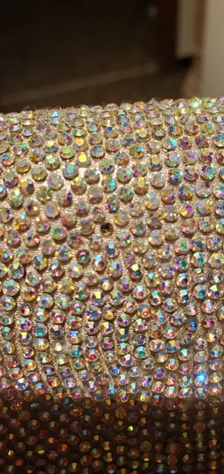 Pochette champagne con strass