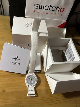 Omega x Swatch Mission to the Moon Bianco