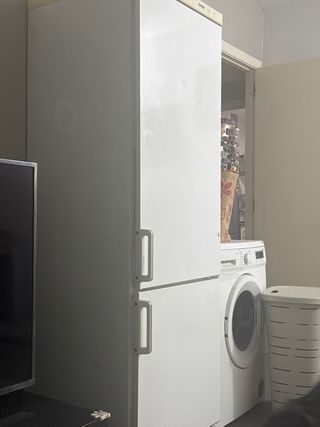 Nevera y Lavadora Blanca