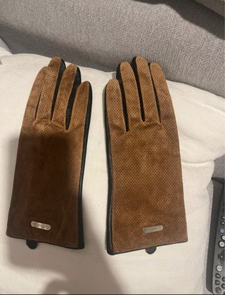 Guantes Calvin Klein Mujer Marrones Piel