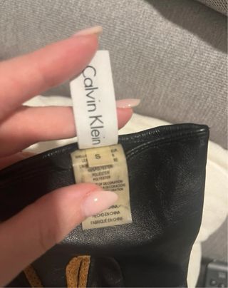 Guantes Calvin Klein Mujer Marrones Piel