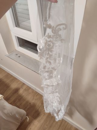 Velo de Novia Corto Encaje Perlas
