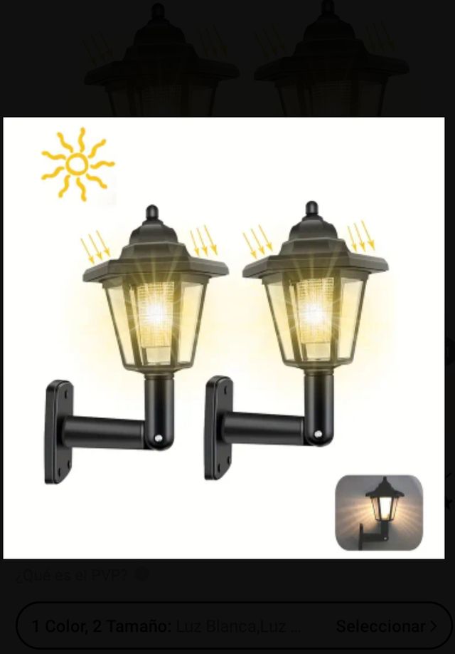 Pack 2 farolillos de pared