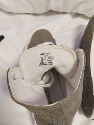 Zapatillas Bershka caña alta verde oliva