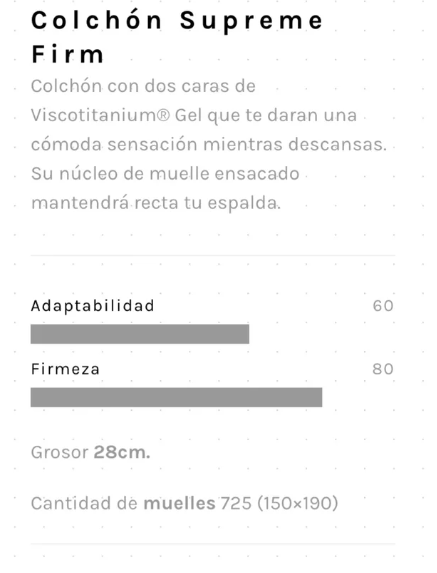 URGE Colchón Gomarco Supreme Firm 135x190cm