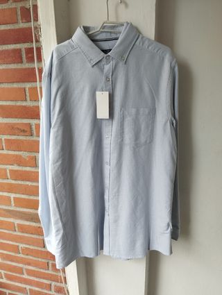 Camisa Oxford Kiabi Azul Talla L Hombre Alto