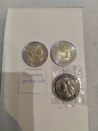 Lote 4 monedas 2€ conmemorativas Reserva Luis M.