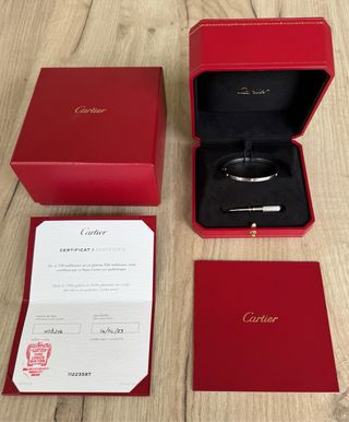 Pulsera Cartier Love Pequeña 6 Diamantes T16 