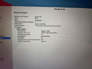 MacBook Air M1 13” Plata 2020