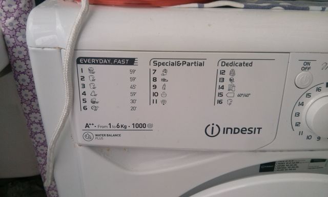 Lavadora Indesit 6kg 1000rpm