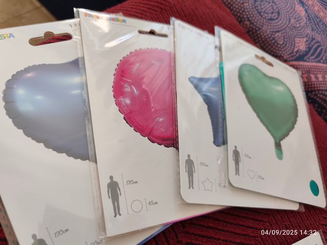 Globos de foil para fiestas corazón estrella redon