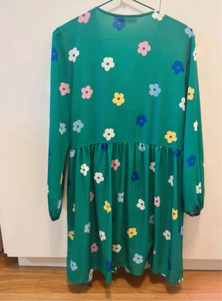 Vestido Kling verde estampado flores