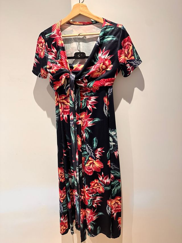 Vestido Largo Estampado Floral