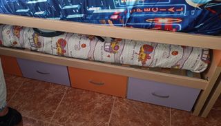 Dormitorio infantil de doble cama de 90 cm