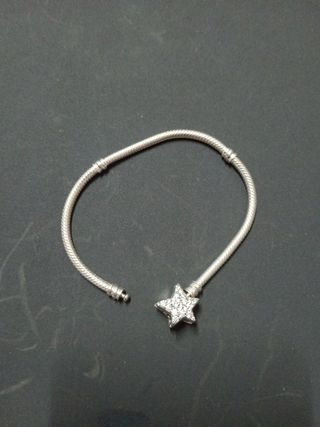 Pulsera Pandora Estrella Brillante Plata.Sin charm