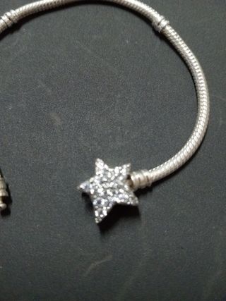 Pulsera Pandora Estrella Brillante Plata.Sin charm