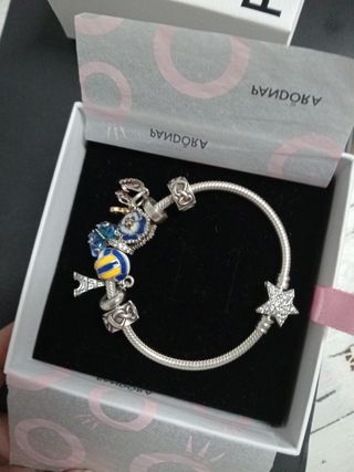 Pulsera Pandora Estrella Brillante Plata.Sin charm