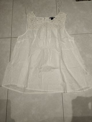 Blusa premamá H&M Blanca Talla XL