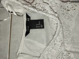 Blusa premamá H&M Blanca Talla XL
