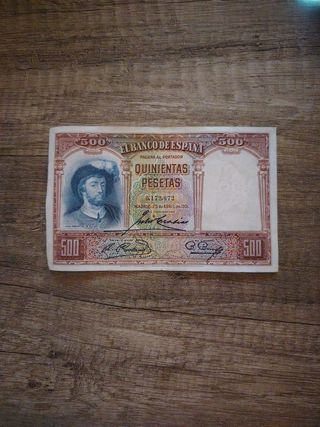 Billete 500 pesetas 25 abril 1931