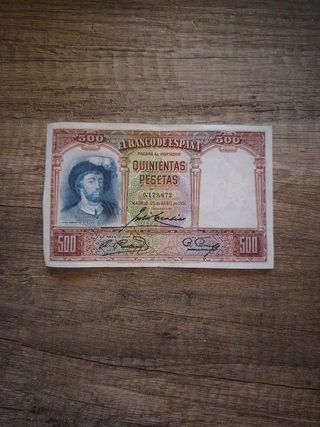 Billete 500 pesetas 25 abril 1931
